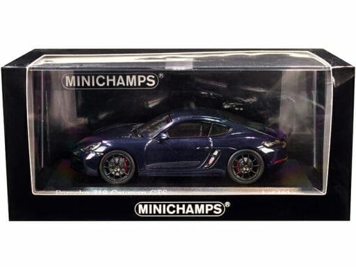 2020 Porsche 718 Cayman GTS 4.0 (982) Dark Blue Metallic Limited Edition to 402 pieces Worldwide 1/43 Diecast Model Car by Minichamps