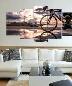 Bicycle Sunshine Cycling - 5 Panel Canvas Art Set