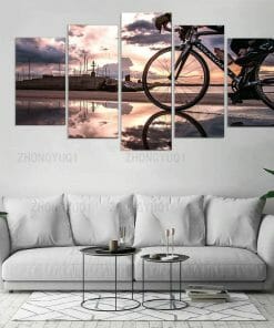 5 pieces hd painting bicycle sunshine cy main 1