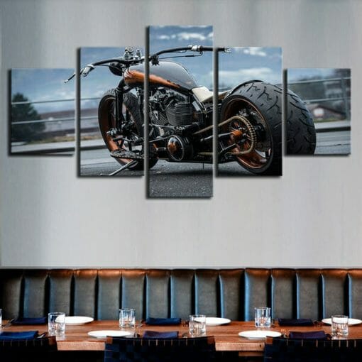 Luxury Motorcycle - 5 Panel Canvas Art Set - Image 3