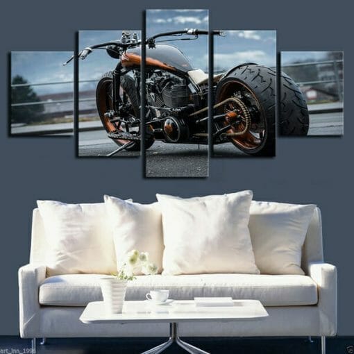 Luxury Motorcycle - 5 Panel Canvas Art Set - Image 4