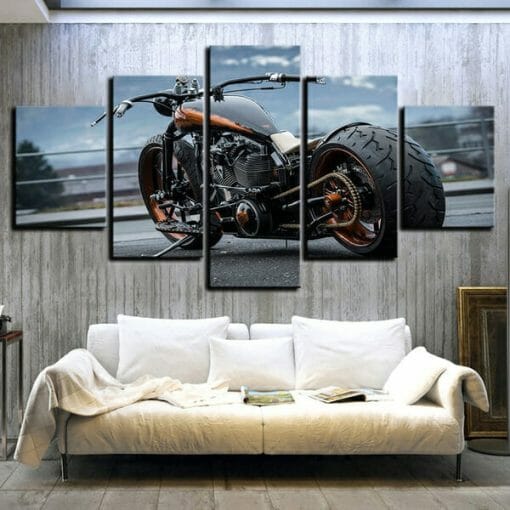 Luxury Motorcycle - 5 Panel Canvas Art Set