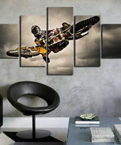 Motor Sports Motocross - 5 Panel Canvas Art Set
