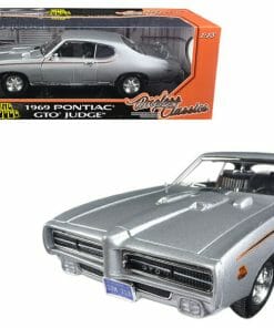 1969 Pontiac GTO Judge Silver Metallic "Timeless Classics" Series 1/18 Diecast Model Car by Motormax