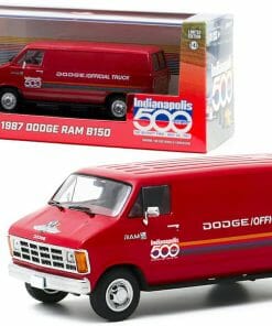 1987 Dodge Ram B150 Van Red with Stripes "71st Annual Indianapolis 500 Mile Race" Official Truck 1/43 Diecast Model by Greenlight