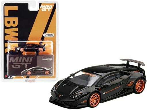 Lamborghini Huracan Ver. 1 LB WORKS Black Limited Edition to 3600 pieces Worldwide 1/64 Diecast Model Car by True Scale Miniatures