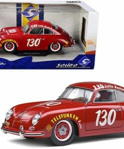 1953 Porsche 356 Pre-A #130 Red "James Dean Tribute" "Competition" Series 1/18 Diecast Model Car by Solido