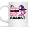 The Strongest Warriors Have The Most Scars Breast Cancer Awareness Halloween Mug