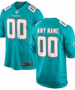 Miami Dolphins Custom Game Aqua Jersey