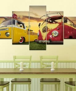 Alternative view of Classic Retro Bus Car Truck - 5 Panel Canvas Art Set