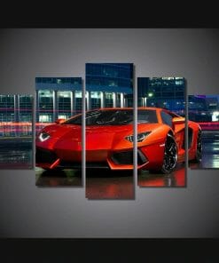 Alternative view of Red Luxury Sports Car - 5 Panel Canvas Art Set