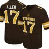 Josh Allen Wyoming Jersey #17 Original Retro Brand Brown NCAA Cowboys Football Game