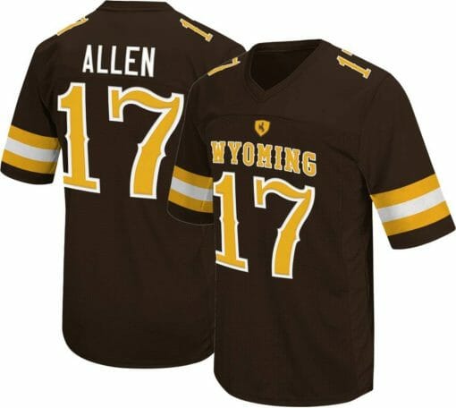Josh Allen Wyoming Jersey #17 Original Retro Brand Brown NCAA Cowboys Football Game