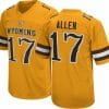 Josh Allen Wyoming Jersey #17 Original Retro Brand Gold NCAA Football Game