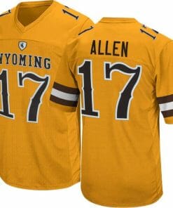 Josh Allen Wyoming Jersey #17 Original Retro Brand Gold NCAA Football Game