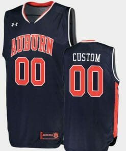 Custom Auburn Tigers Jersey Name and Number College Basketball Navy Road