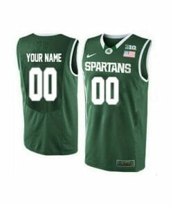 Custom Michigan State Spartans Jersey College Basketball Name and Number Elite Home Green