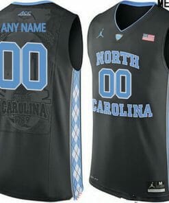 Custom North Carolina Tar Heels Jersey College Basketball Name and Number Black