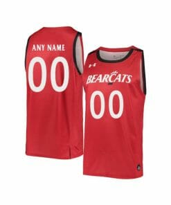 Custom Cincinnati Bearcats Jersey College Basketball Name and Number Red Retro