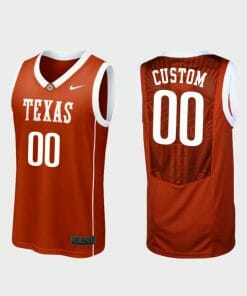 Custom Texas Longhorns Jersey Name and Number College Basketball Burnt Orange