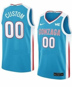 Custom Gonzaga Bulldogs Basketball Jersey College Name and Number Blue