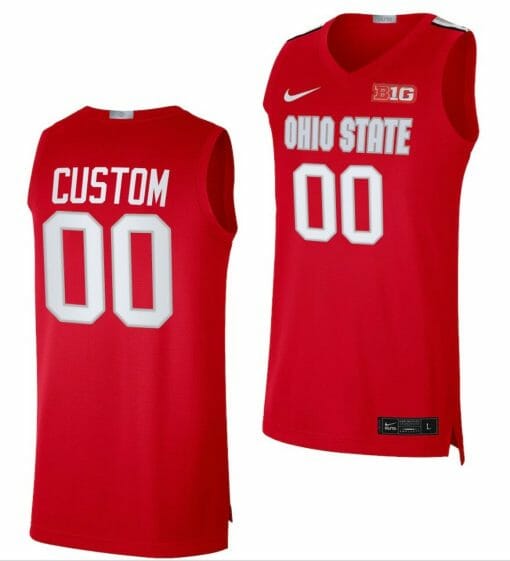 Custom Ohio State Buckeyes Jersey Name and Number College Basketball BIG Red