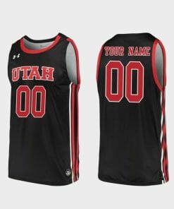 Custom Utah Utes Jersey Name and Number College Basketball Black