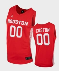 Custom Houston Cougars Jersey Name and Number College Basketball Red