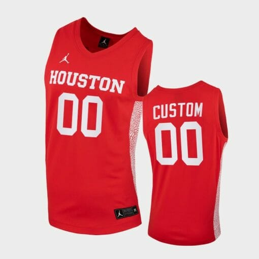 Custom Houston Cougars Jersey Name and Number College Basketball Red