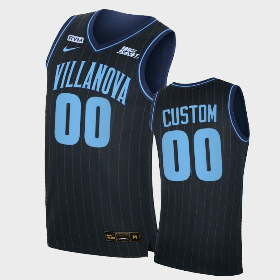 Custom Villanova Wildcats Jersey Name and Number College Basketball Navy Big East