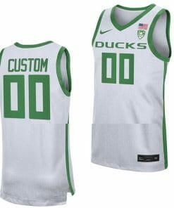 Custom Oregon Ducks Jersey Name and Number College Basketball White Replica