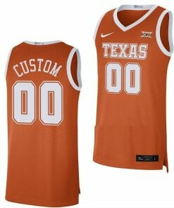 Custom Texas Longhorns Jersey College Basketball  Orange Limited
