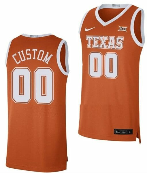 Custom Texas Longhorns Jersey College Basketball  Orange Limited