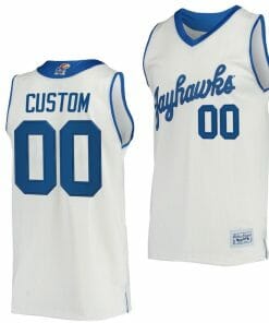 Custom Kansas Jayhawks Jersey College Basketball Name & Number Commemorative Classic Cream