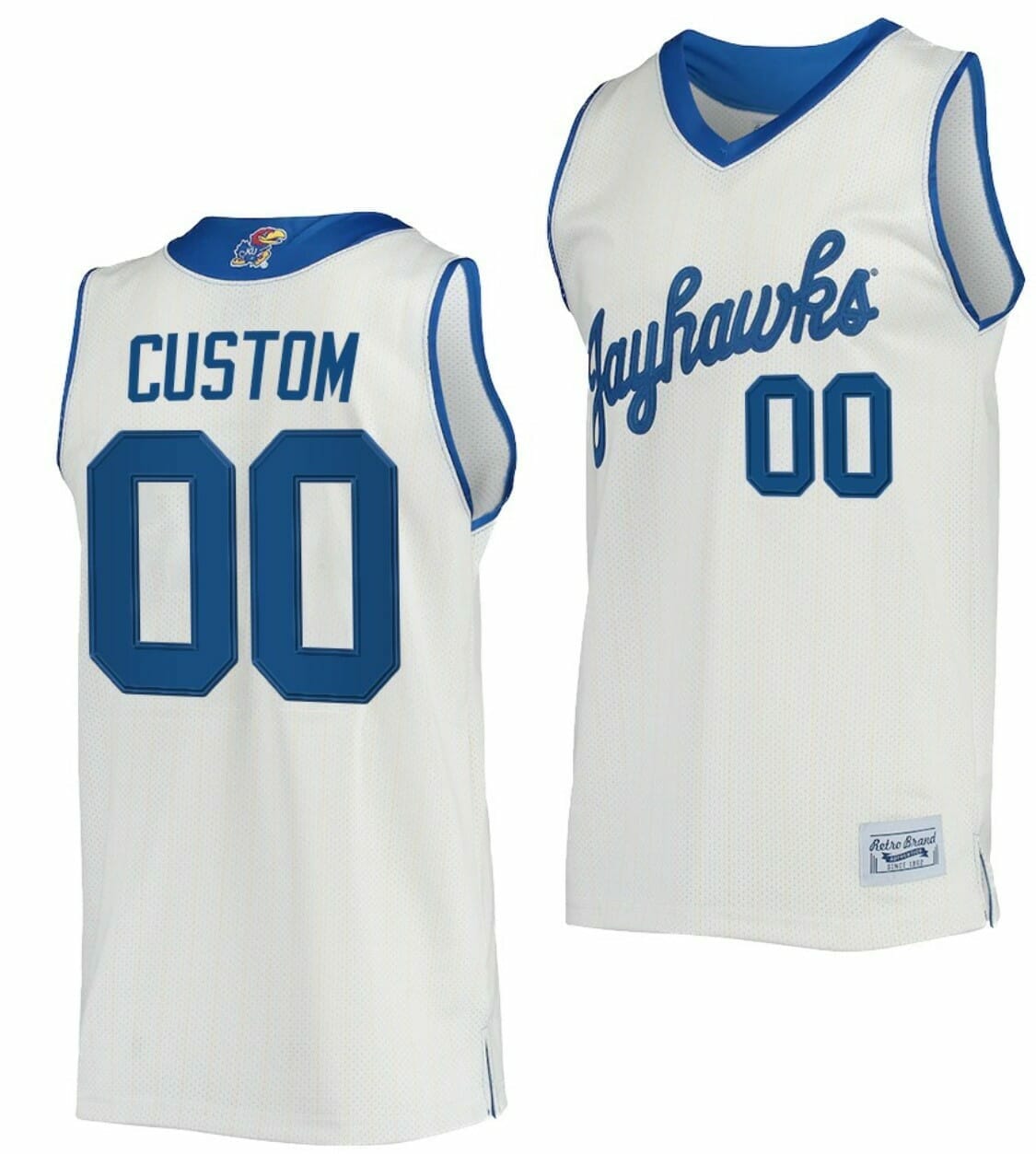 Custom Kansas Jayhawks Jersey College Basketball Name & Number Commemorative Classic Cream