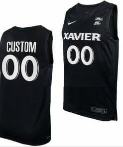 Custom Xavier Musketeers Jersey College Basketball Black Big East