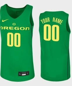 Custom Oregon Ducks Jersey Name and Number College Basketball Kelly Green