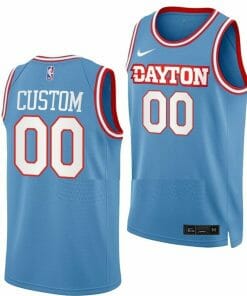 Custom Dayton Flyers Jersey Name and Number College Basketball Chapel Swingman Blue