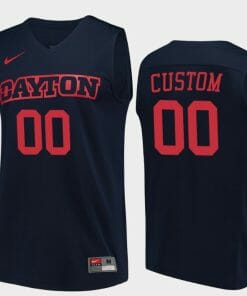 Custom Dayton Flyers Jersey Name and Number College Basketball Navy