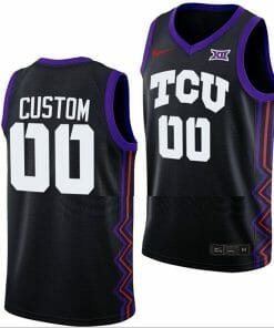 Custom TCU Horned Frogs Jersey Name and Number College Basketball Black