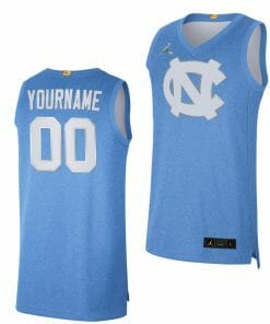 Custom North Carolina Jersey Name and Number Tar Heels College Basketball Blue 100th Anniversary Rivalry
