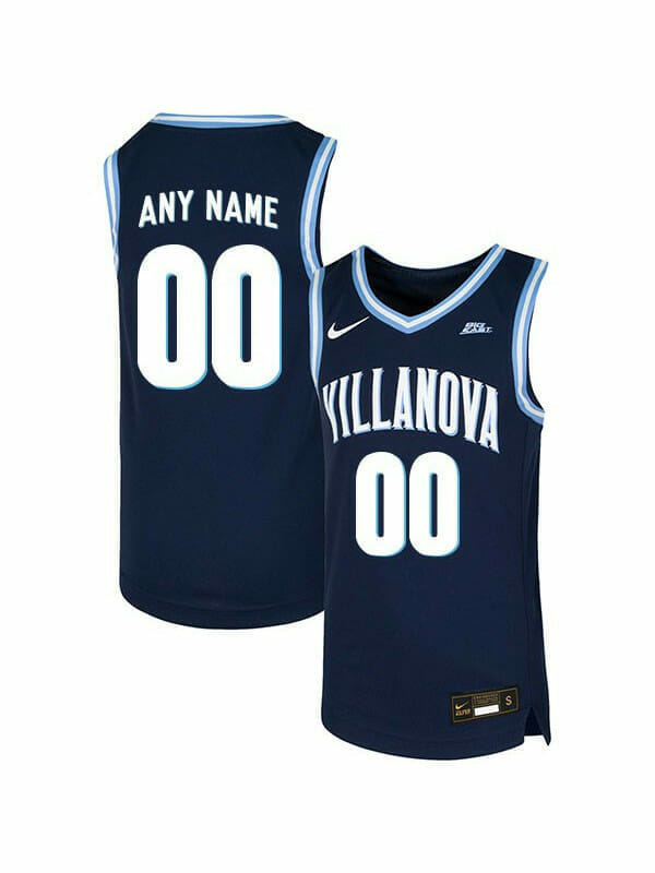 Custom Villanova Wildcats Jersey College Basketball Name and Number Elite Navy
