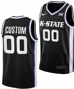 Custom Kansas State Wildcats Jersey Name & Number College Basketball Black