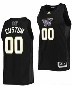 Custom Washington Huskies Jersey Name and Number College Basketball Black