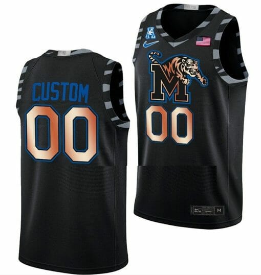 Custom Memphis Tigers Jersey Black Name and Number College Basketball