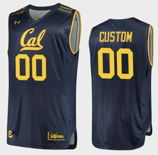 Custom Cal Bears Jersey Name and Number College Basketball Replica Navy