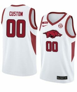 Custom Arkansas Razorbacks Jersey College Basketball Name and Number Team White