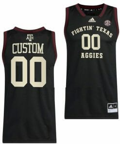 Custom Texas AM Aggies Jersey Name and Number College Basketball Swingman Black