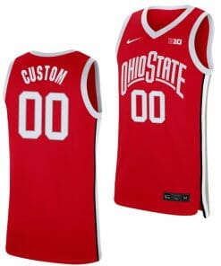 Custom Ohio State Buckeyes Jersey Name and Number College Basketball Scarlet