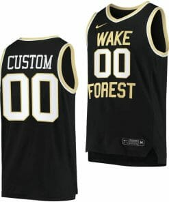 Custom Wake Forest Demon Deacons Jersey Name and Number College Basketball Black